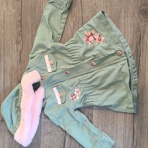 Baby girls olive green jacket